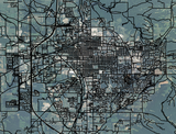 Screenshot of Bloomington, Indiana with Orthophoto and Street Overlay
