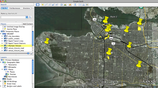 Map imported into Google Earth