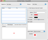 Layer Styles Window Showing New Hospital Symbol (Notice Stroke is turned off)