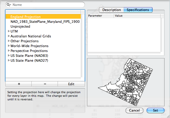 Washington D.C. in Projection Window
