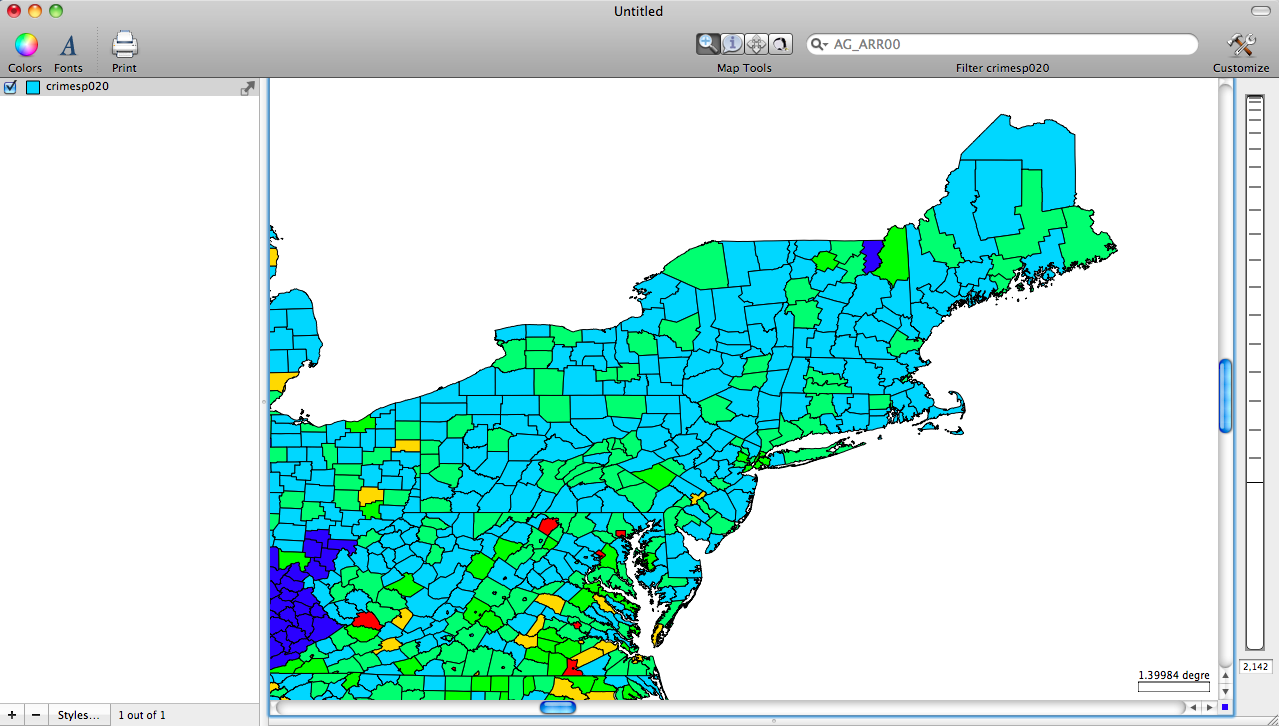 Homicides in Normalized by Population