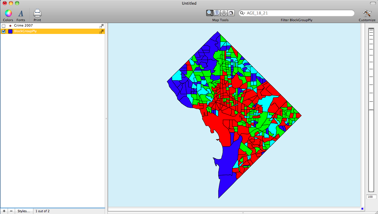 Equal Count Choropleth Map