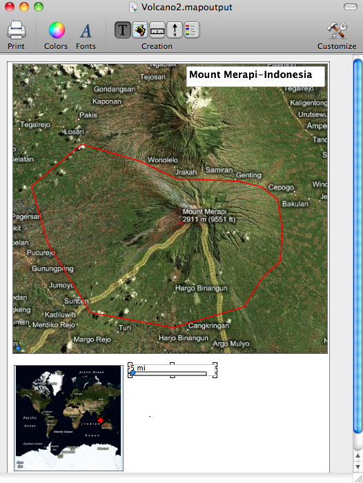 Mount Merapi Satellite