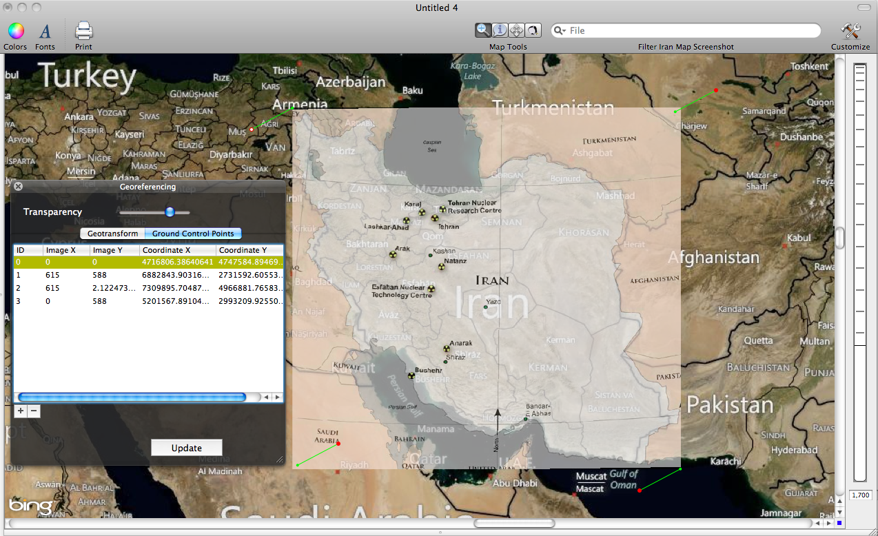 Map Showing Distortion