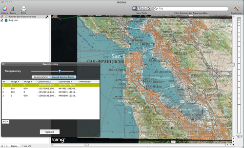 Accurately placed Russian Map
