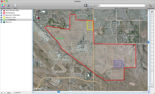 Boneyard with the individual sections