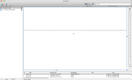 Close-up with points
