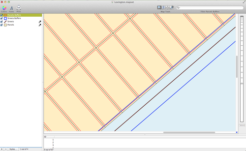 Zoom to Map with buffered roads