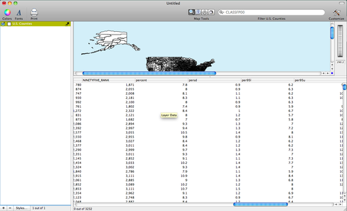data viewer with the CDC data