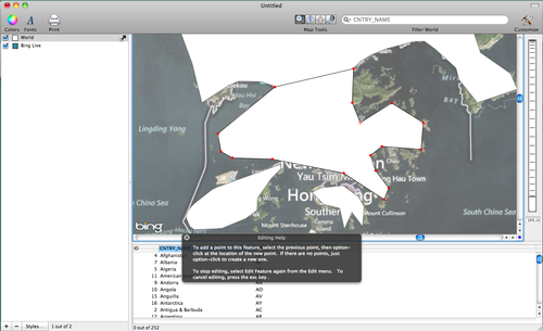 After adding Hong Kong shapes